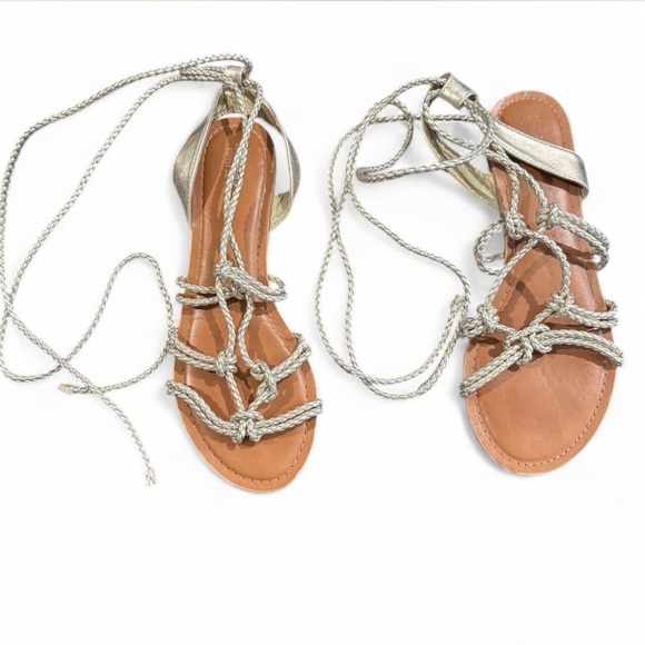 Mossimo Supply Co Silver Gladiator Sandals - Picture 8 of 8